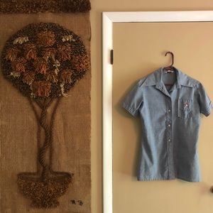 Adorable Vintage Chambray “The Bum Shirt”